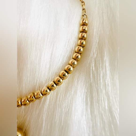 Heart and Bubble Bracelet. 💛 Real 18(18k) Karat Solid Gold Jewelry - Picture 6 of 11